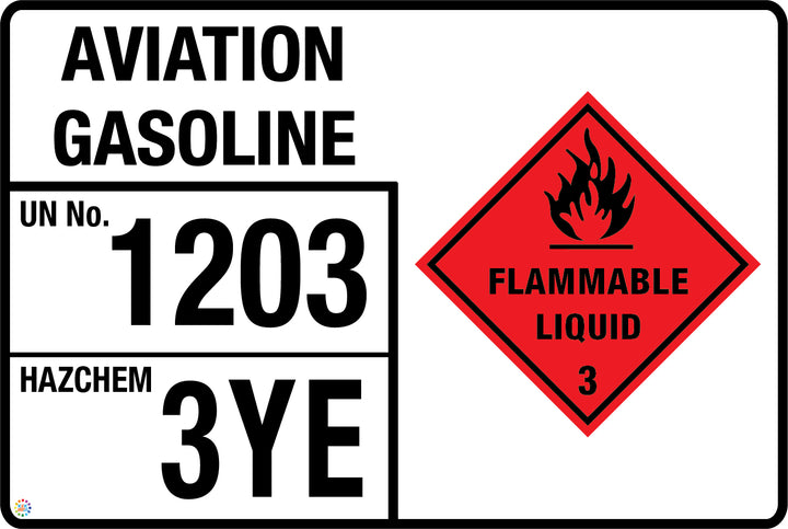 Aviation Gasoline Signage