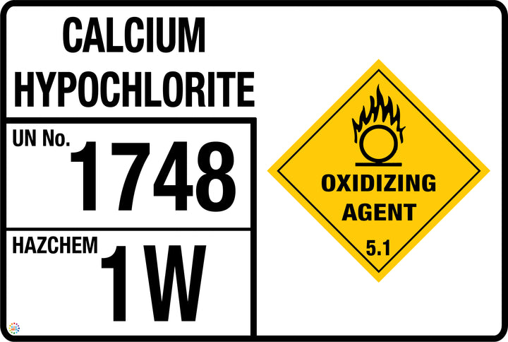 Calcium Hypochlorite Storage Sign