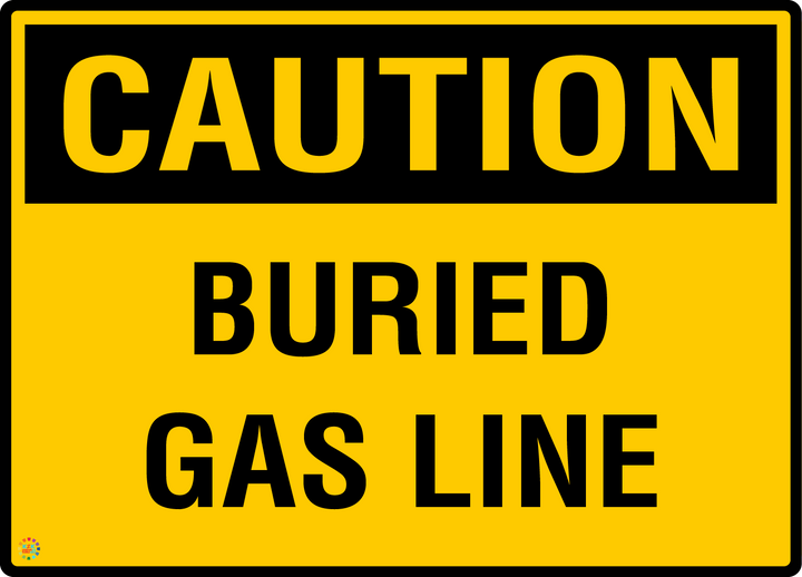 Caution – Buried Gas Line sign