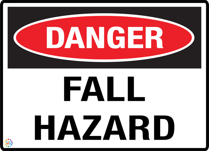 Danger Fall Hazard Sign