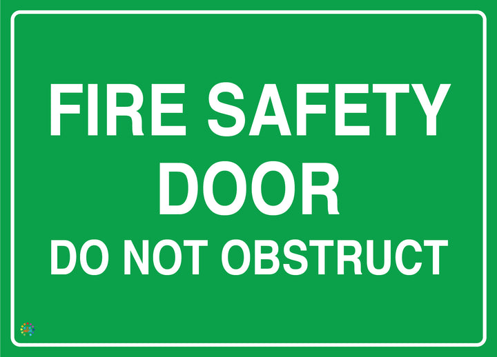 Fire Safety Door - Do Not Obstruct Sign