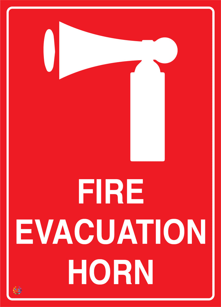 Fire Evacuation Horn Sign