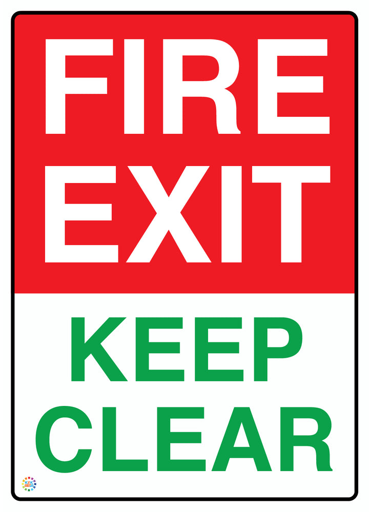 Fire Exit Keep Clear Sign