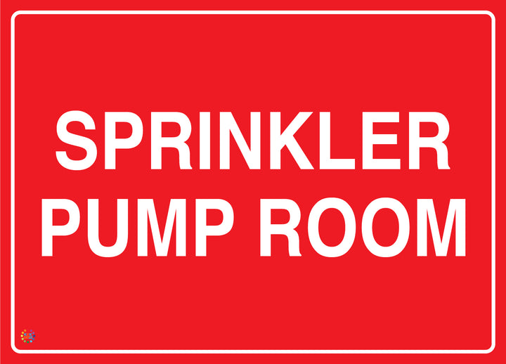 Sprinkler Pump Room Sign