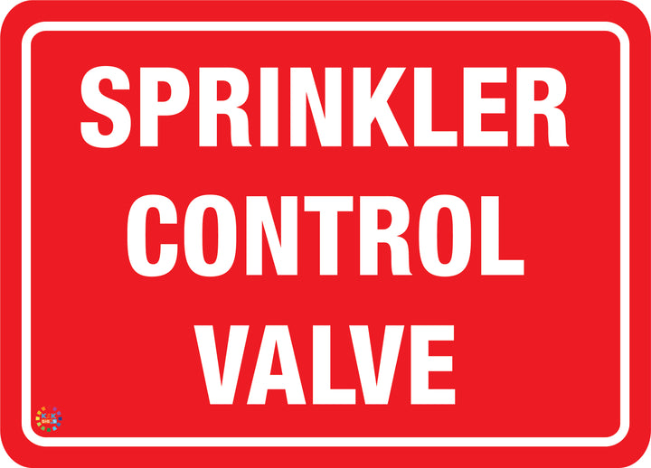 Sprinkler Control Valve Sign