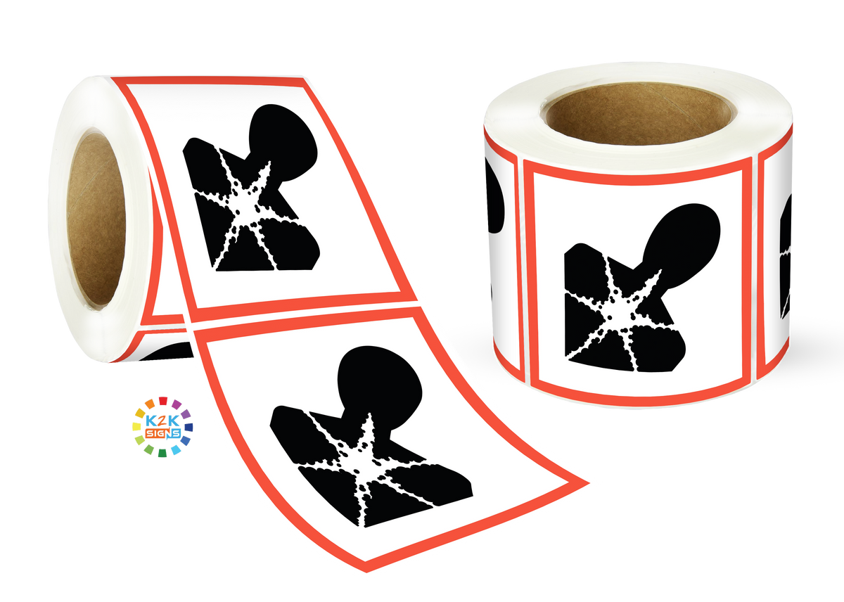 Chlorine Health Hazard GHS Sign Label Roll K2K Signs Australia