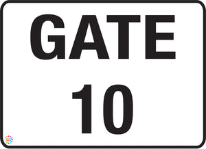 Gate 10 Sign