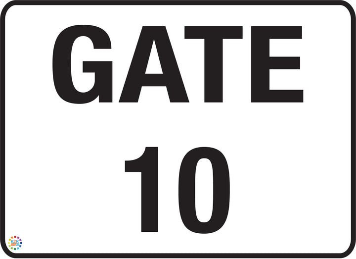 Gate 10 Sign