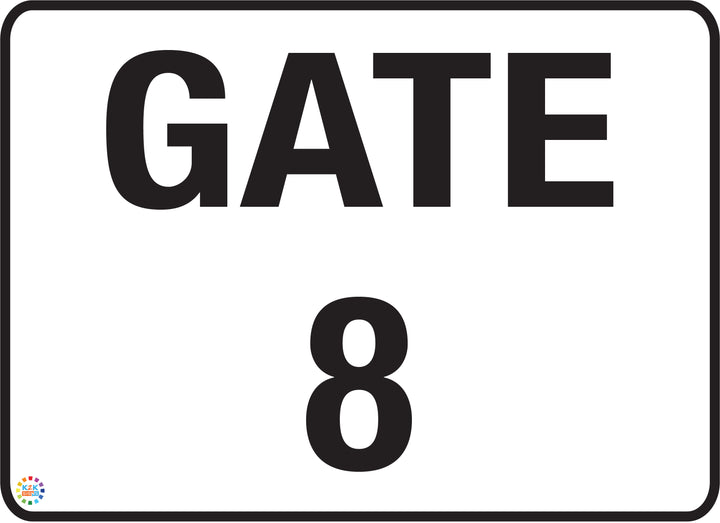 Gate 8 Sign