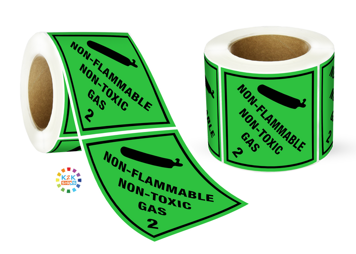 Class 2 Non-Flammable Non-Toxic Gas Label Roll
