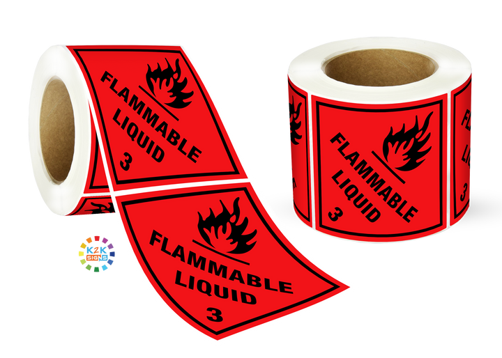 Class 3 Flammable Liquid Label Roll
