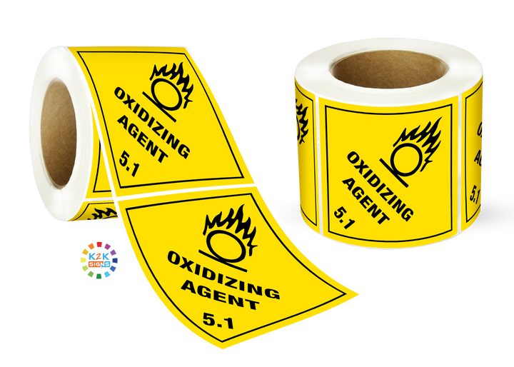 Class 5.1 Oxidizing Agent Label Roll