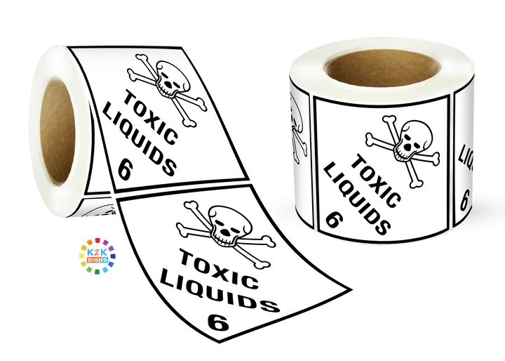 Class 6 Toxic Liquids Label Roll