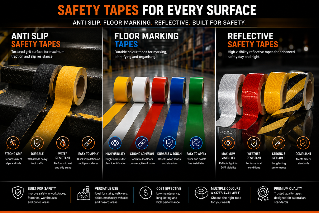 Anti Slip, Floor Marking & Reflective Vehicle & Equipment Marking Tapes