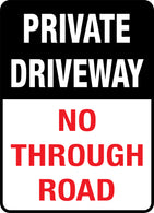 Private Driveway No Through Road