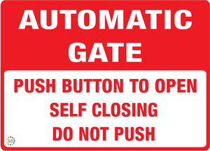 Automatic Gate  - Push Button To Open Self Closing Do Not Push
