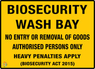 Biosecurity Wash Bay Sign