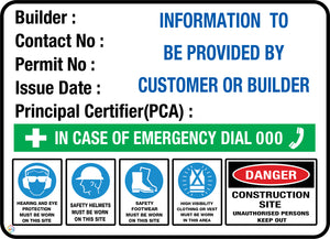 Builder Construction Site Sign for NSW Sign