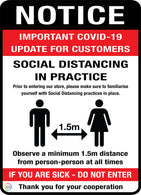 Notice <br/>Social Distancing In Practice