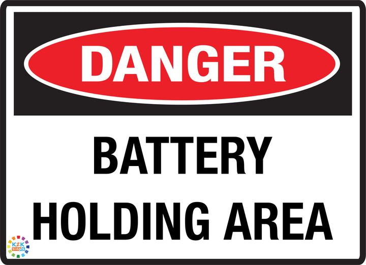 Danger Battery Holding Area