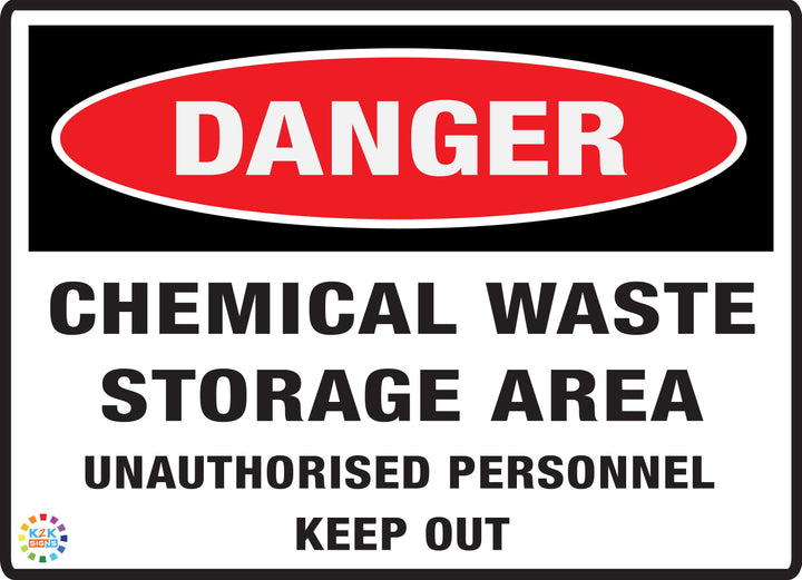 Danger Chemical Waste Storage Area