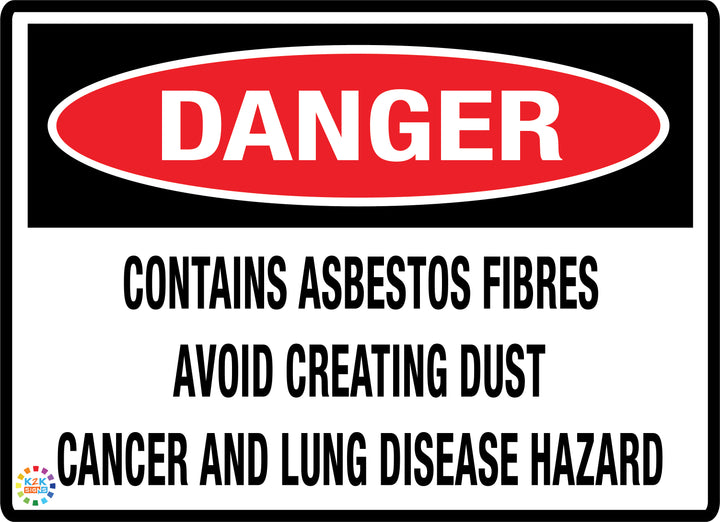 Contains Asbestos Fibers Avoid Creating Dust cancer And Lung Disease Hazard