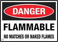 Danger<br/> Flammable <br/> No Matches Or Naked Flames