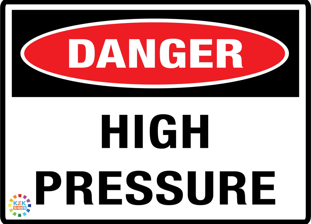 Danger<br/> High Pressure