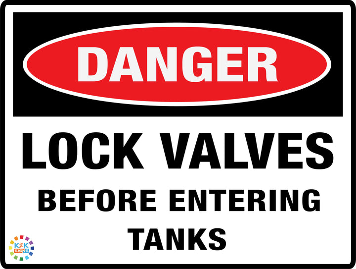 Danger Lock Valves Before Entering Tanks