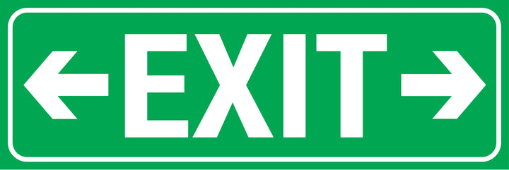 Two Way Arrow Exit Sign