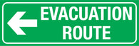 Evacuation Route Sign (Left Arrow)