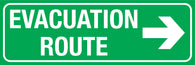 Evacuation Route Sign (Right Arrow)