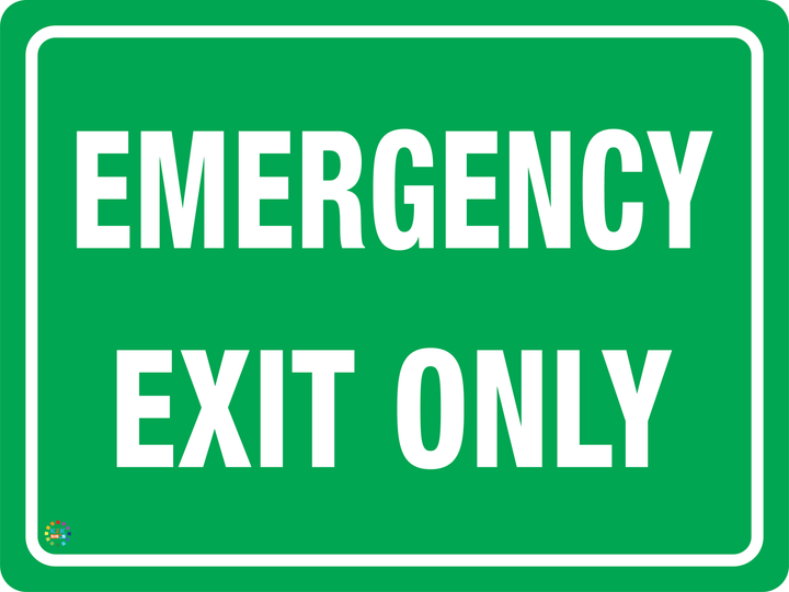 Emergency Exit Only Sign