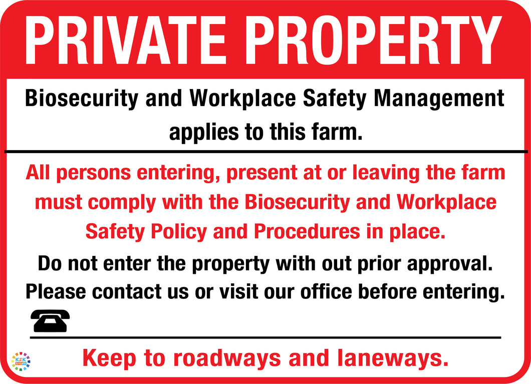 Private Property <br/> Biosecurity Management Plan