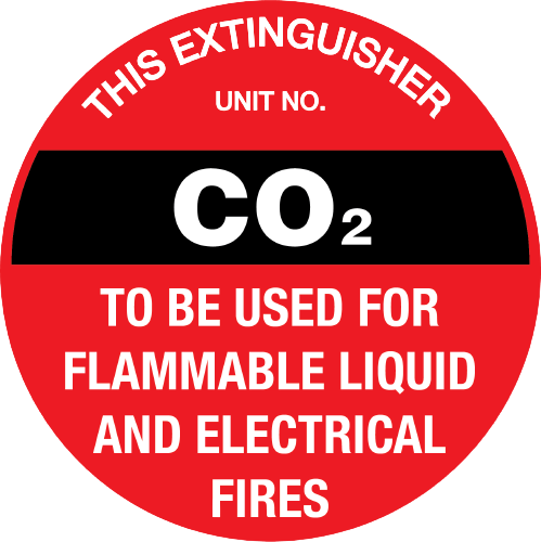 Fire Extinguisher ID Marker CO2 Sign