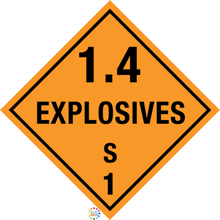 Class 1 Explosive 1.4 S1 Hazchem Sign