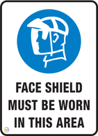 Face Shield<br/> Must Be Worn<br/> In This Area