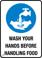 Wash Your Hands<br/>Before Handling<br/>Food