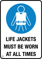 Life Jackets Must Be Worn at All Times