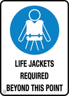 Life Jackets Required <br/> Beyond This Point