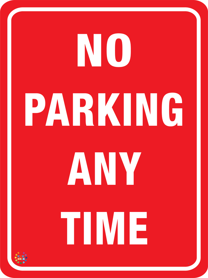 No Parking At Any Time Sign