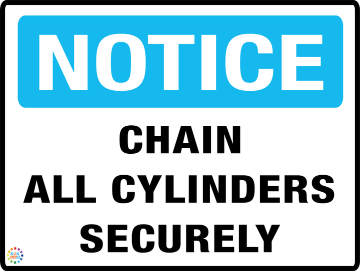 Notice Chain All Cylinders Securely