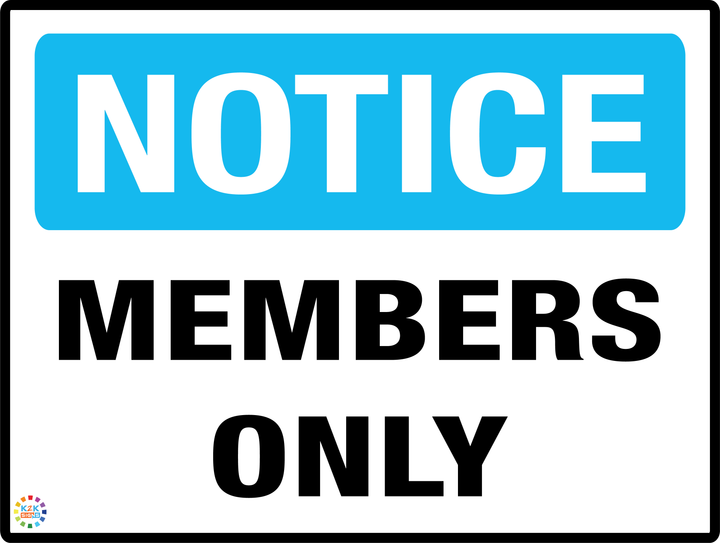 Notice Members Only