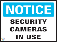 Notice<br/> Security Cameras<br/> In Use