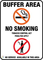 Buffer Area - No Smoking Sign