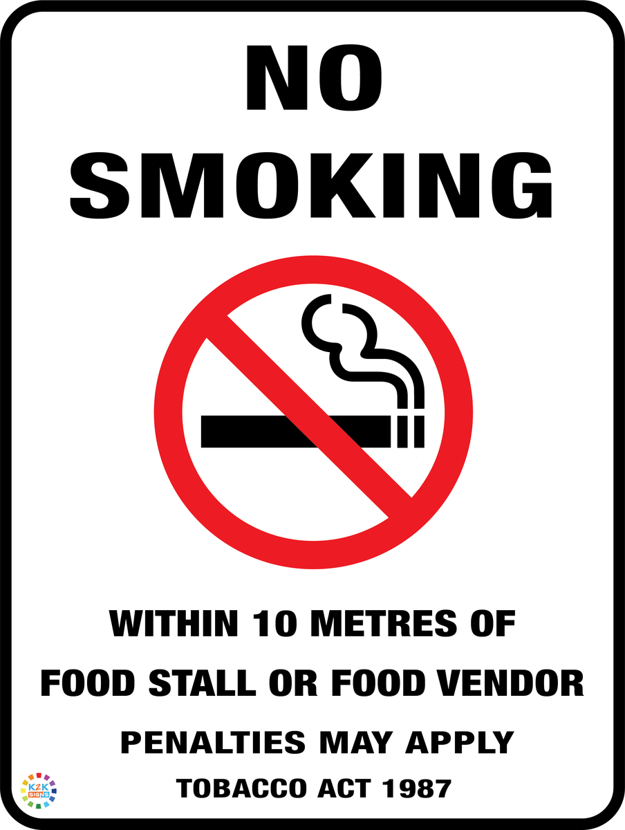 No Smoking Within 10 Metres – K2K Signs