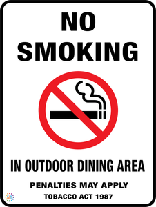No Smoking In Outdoor Dining Area