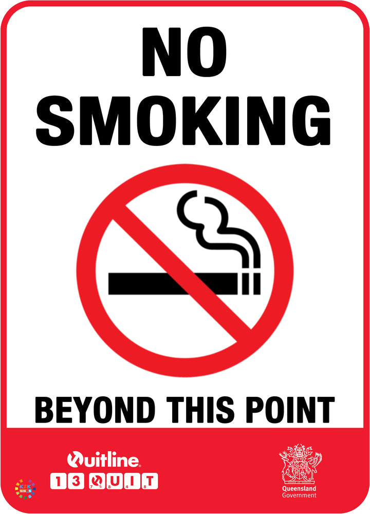 No Smoking Beyond This Point Sign