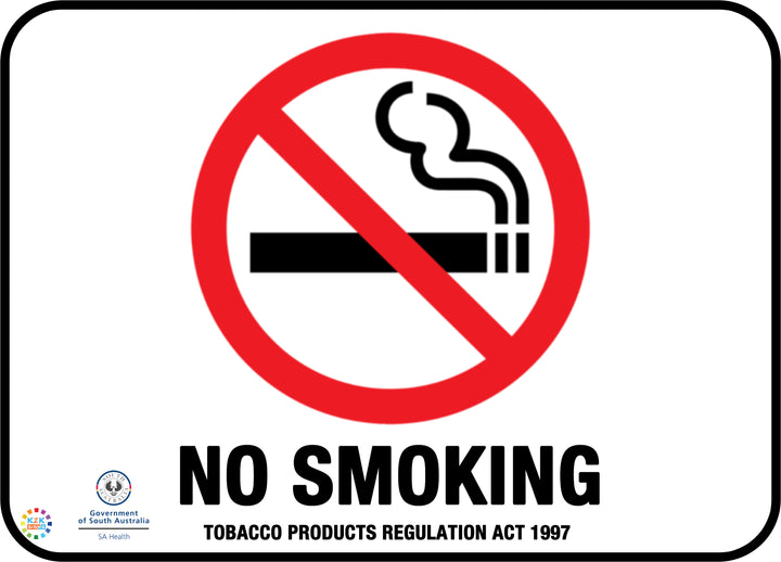 No Smoking Sign for South Australia Sign