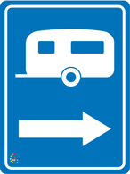 Caravan Parking Image - Right Arrow Sign